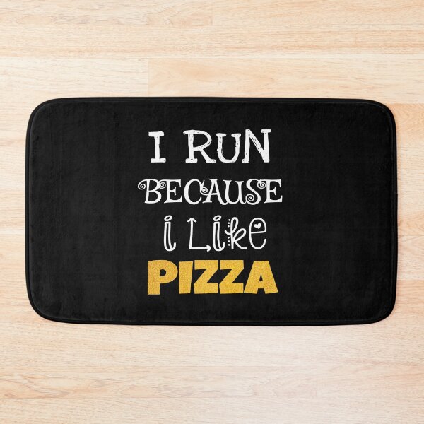 Item preview, I Run Because I Like Pizza designed and sold by ZubiyaArt.