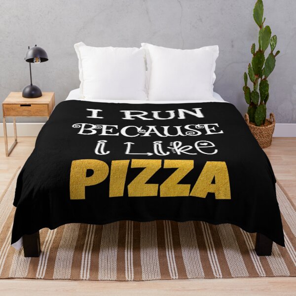 Item preview, I Run Because I Like Pizza designed and sold by ZubiyaArt.