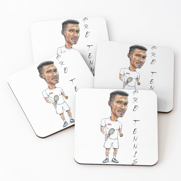 Item preview, Felix Auger-Aliassime Pro Tennis caricature designed and sold by dizzycatbiz.