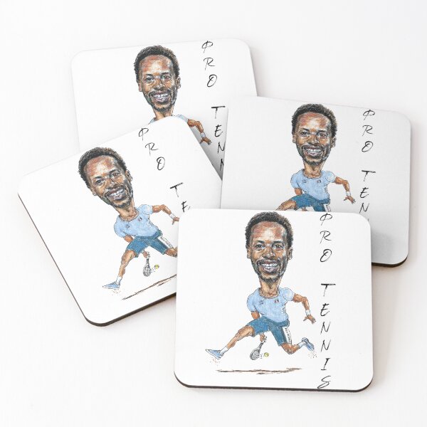 Item preview, Gael Monfils Pro Tennis caricature designed and sold by dizzycatbiz.