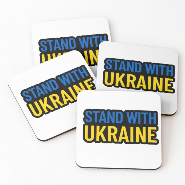 Item preview, Stand With Ukraine! End The War! Ukraine Flag Colors of Blue and Yellow ~ Message of love and support for Ukraine.  designed and sold by bayberrygal.
