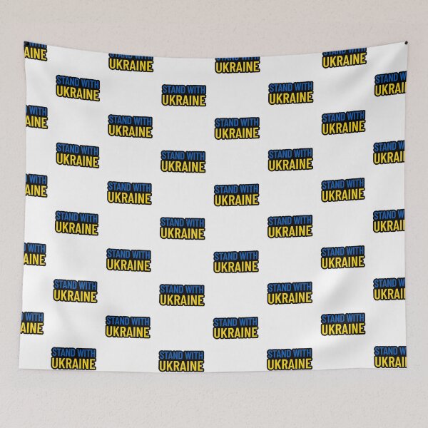 Item preview, Stand With Ukraine! End The War! Ukraine Flag Colors of Blue and Yellow ~ Message of love and support for Ukraine.  designed and sold by bayberrygal.