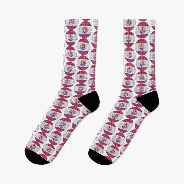 Item preview, French Polynesia Flag Rounded - Squares Pixel  designed and sold by MoonElite.
