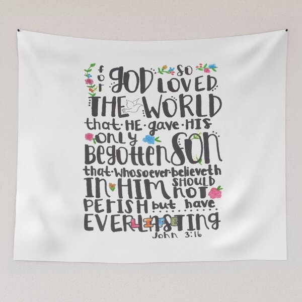 Item preview, Bible Verse - John 3:16 designed and sold by Kennie  Sinclair.