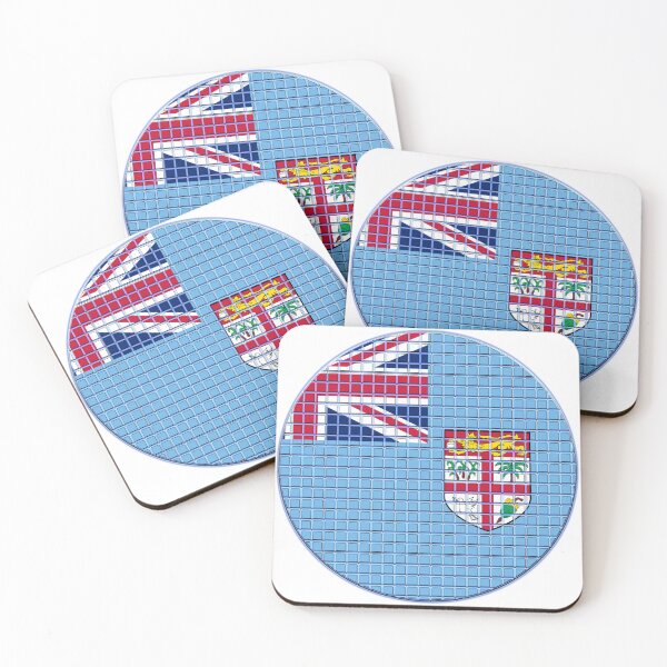 Item preview, Fiji Flag Rounded - Squares Pixel  designed and sold by MoonElite.