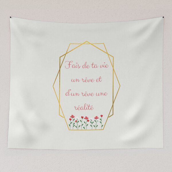 Item preview, Make your life a dream and a dream a reality" in French designed and sold by PausePapote.