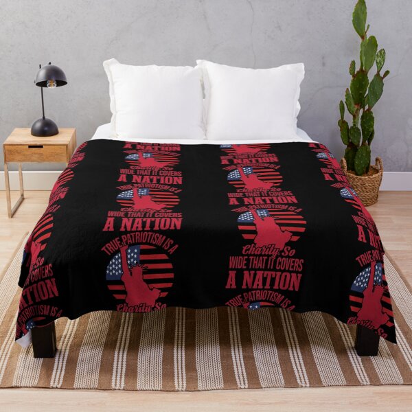 Item preview, America True Patriotism is a charity So Wide that It Covers a Nation Love America Tree America Flag Happy Life Apparel Essential Motivation Inspiration Joy Mood designed and sold by DesignByHeartUK.