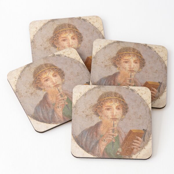 Item preview, Pompeian fresco. Woman with writing implements, called Sapho. designed and sold by likiska.
