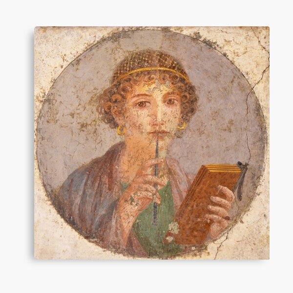 Item preview, Pompeian fresco. Woman with writing implements, called Sapho. designed and sold by likiska.