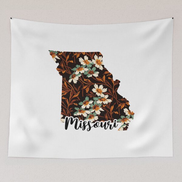 Item preview, Floral Map of USA States Missouri - Map of Missouri designed and sold by AmethystMurad.