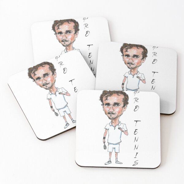 Item preview, Daniil Medvedev Pro Tennis caricature designed and sold by dizzycatbiz.