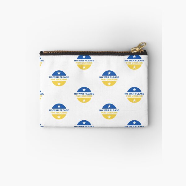 Item preview, No War Please For Ukraine ~ End War in Peace Flag Colors Blue Yellow ~ Message of love and support for Ukraine.  designed and sold by bayberrygal.