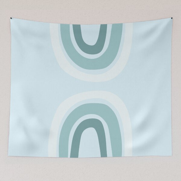 Item preview, Pastel Blue Rainbow Background designed and sold by tangelos.