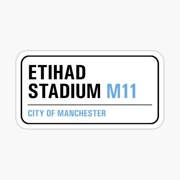 Item preview, Man City - Etihad Stadium Straßenschild designed and sold by designsheaven.