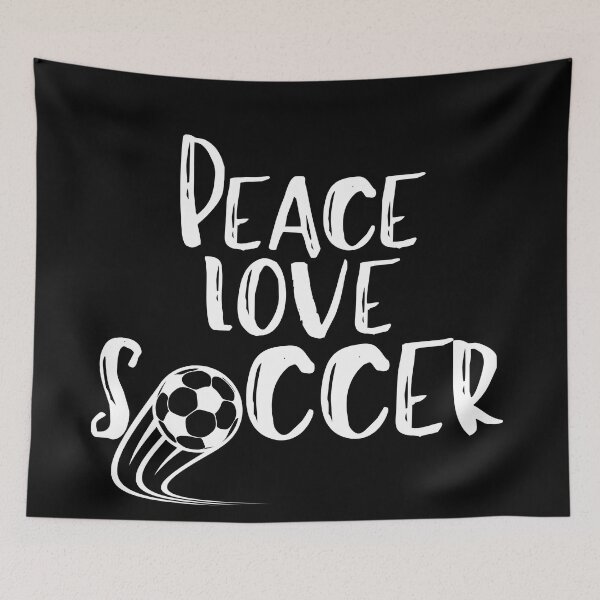 Item preview, peace love soccer, peace love saying, peace love quote, soccer lover designed and sold by Alexa5454.