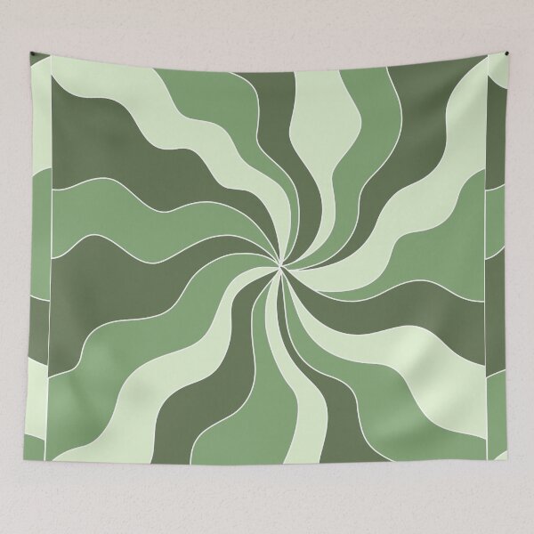 Item preview, Groovy Green Swirl Print designed and sold by tangelos.