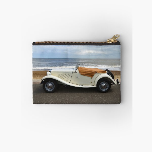 Item preview, Classic Whie MG Motor Car parked on seafront promenade. designed and sold by Umdash919.