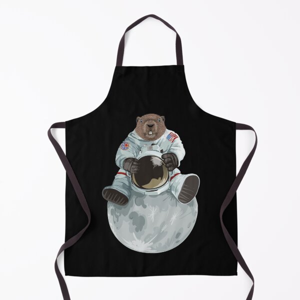 Item preview, Cute Woodchuck Groundhog astronaut costume sitting moon designed and sold by Md safi uddin Nazim.