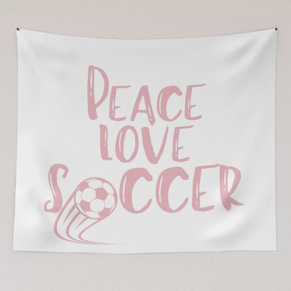 Item preview, peace love soccer, peace love saying, peace love quote, soccer lover designed and sold by Alexa5454.