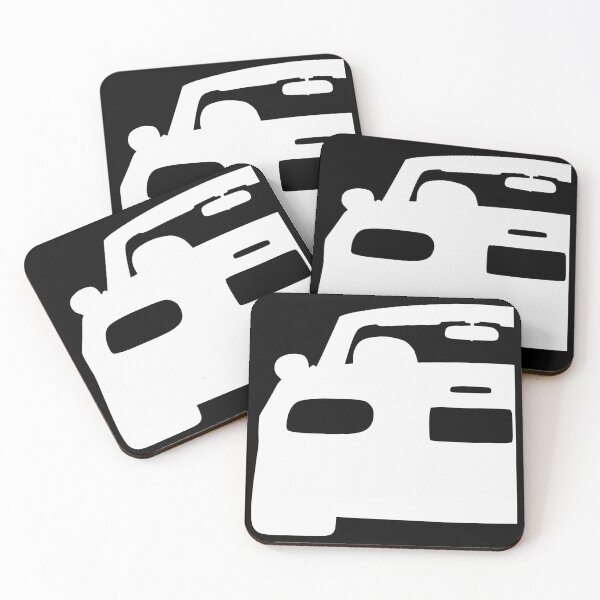 Item preview, Mazda Miata MX-5 rearview white silhouette designed and sold by EdimDesign.