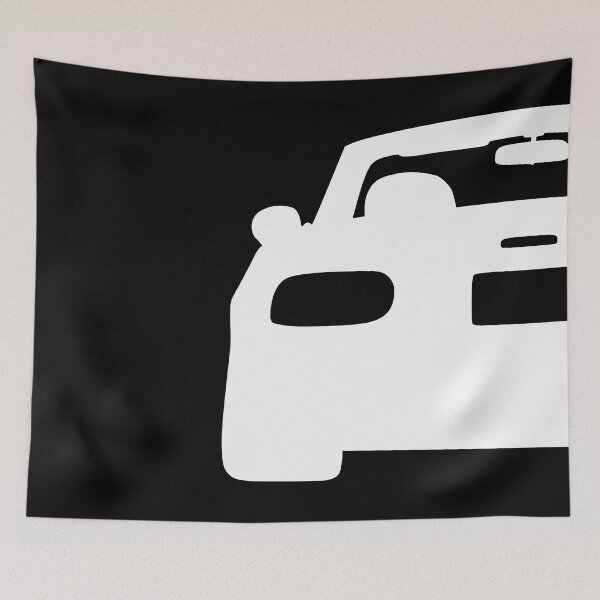 Item preview, Mazda Miata MX-5 rearview white silhouette designed and sold by EdimDesign.