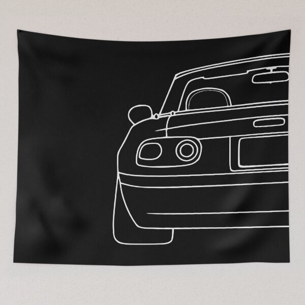 Item preview, Mazda Miata MX-5 rearview white lines designed and sold by EdimDesign.