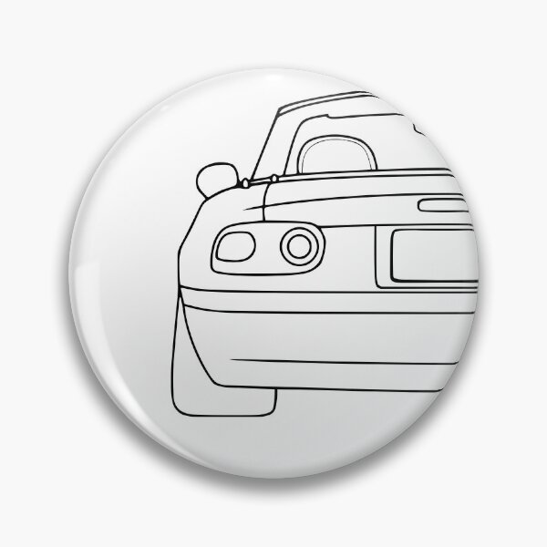 Item preview, Mazda Miata MX-5 rearview black lines designed and sold by EdimDesign.