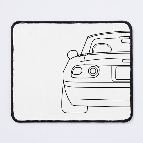Item preview, Mazda Miata MX-5 rearview black lines designed and sold by EdimDesign.