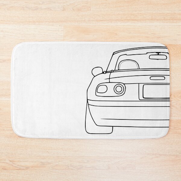 Item preview, Mazda Miata MX-5 rearview black lines designed and sold by EdimDesign.