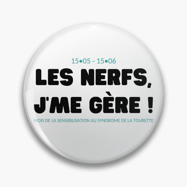 Item preview, "Nerves, I manage myself" black letters designed and sold by AQSTourette.