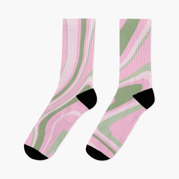 Item preview, Green and Pink - Groovy Swirls - Retro Print designed and sold by tangelos.