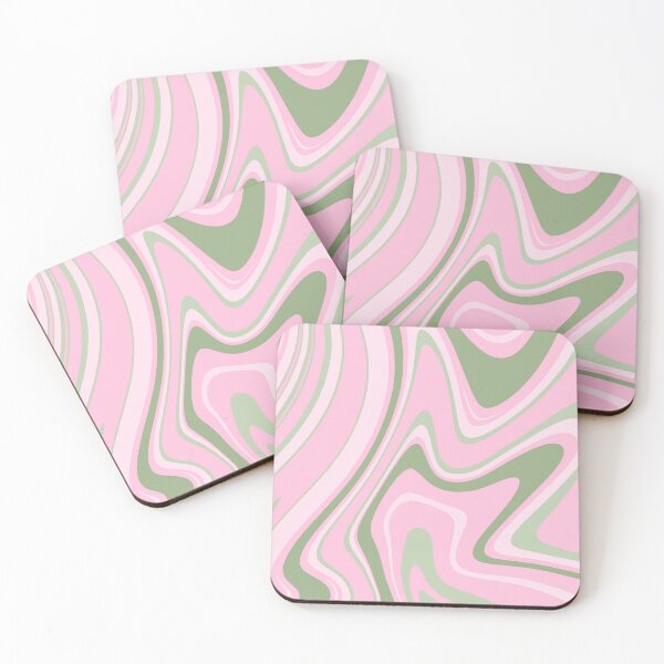 Item preview, Green and Pink - Groovy Swirls - Retro Print designed and sold by tangelos.