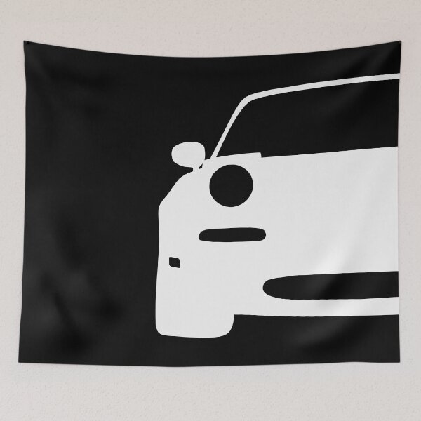 Item preview, Mazda Miata MX-5 NA front white silhouette designed and sold by EdimDesign.