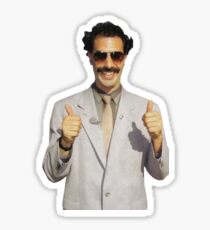 Borat Funny Sacha Baron Cohen Sticker