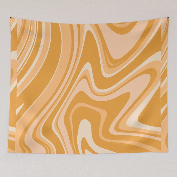 Item preview, Yellow - Groovy Swirls - Retro Print designed and sold by tangelos.