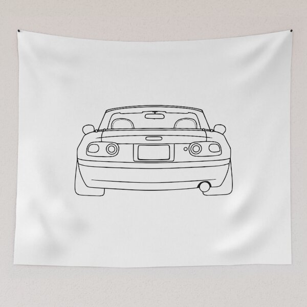 Item preview, Mazda Miata MX5 NA rear black lines designed and sold by EdimDesign.