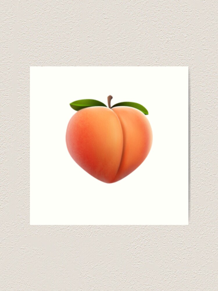 Peach Emoji Art Print For Sale By Misdememeor Redbubble