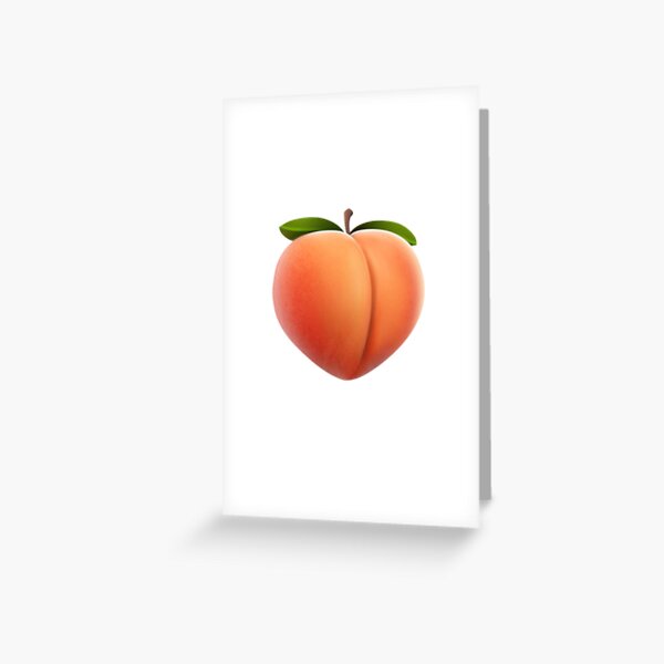 Pfirsich Emoji Grußkarte