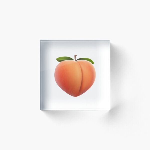 Peach Emoji Acrylic Block
