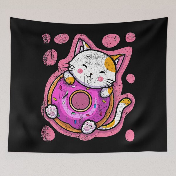 Item preview, Cute Kawaii Cat Donut Japanese Anime Women or Girls Doughnut designed and sold by devoteddoubt112.