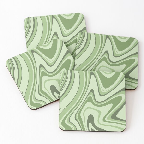 Item preview, Green - Groovy Swirls - Retro Print designed and sold by tangelos.