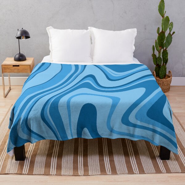 Item preview, Blue - Groovy Swirls - Retro Print designed and sold by tangelos.