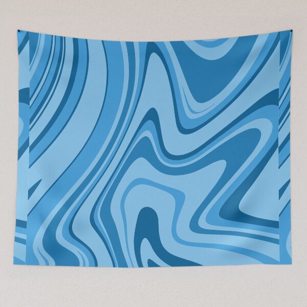 Item preview, Blue - Groovy Swirls - Retro Print designed and sold by tangelos.