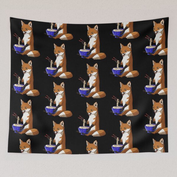 Item preview, Funny Japanese Kawaii Ramen Noodles Fox designed and sold by UpYourSelf.