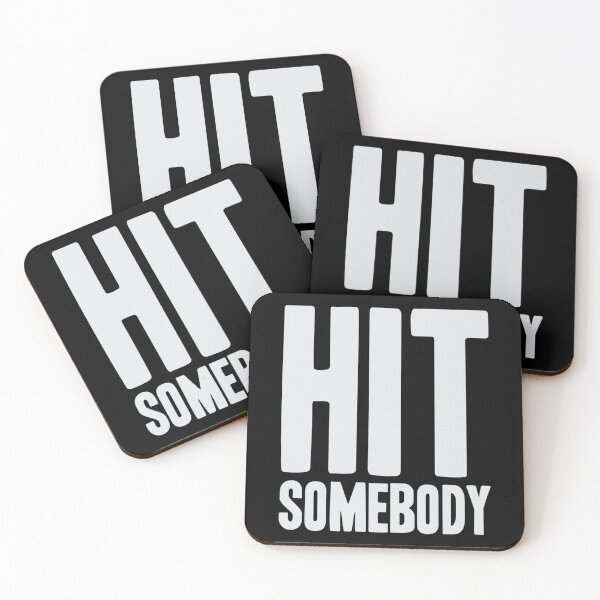 Item preview, Hit Somebody Ice Hockey Sticker designed and sold by ayeshadanaqws.