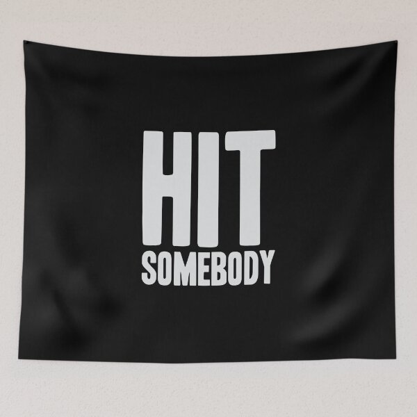 Item preview, Hit Somebody Ice Hockey Sticker designed and sold by ayeshadanaqws.