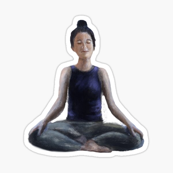 "Yoga Girl" Sticker for Sale by TheArtCave Redbubble