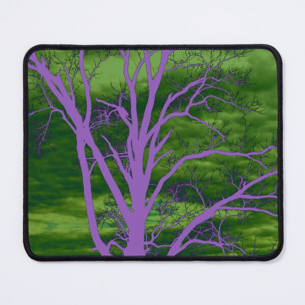 Item preview, Psychedelic Glowing Purple Tree with a Green Sky Graphic Art, Single and Repeating Pattern designed and sold by Nicolette Olivier.