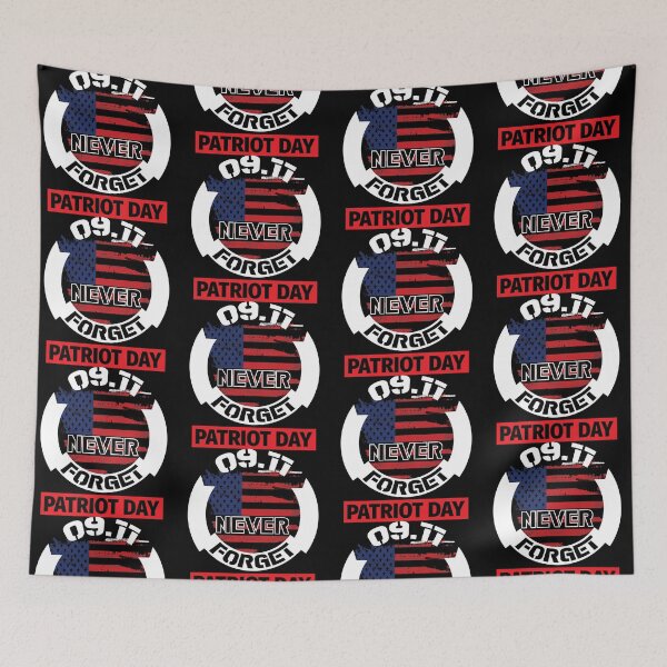 Item preview, Never Forget 9 11 America is Great Patriotism The Patriots Blood is the seed of Freedom Tree America Flag Happy Life Apparel Essential Motivation Inspiration Joy Mood designed and sold by DesignByHeartUK.