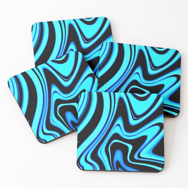 Item preview, Neon Blue - Groovy Swirls - Futuristic Print designed and sold by tangelos.